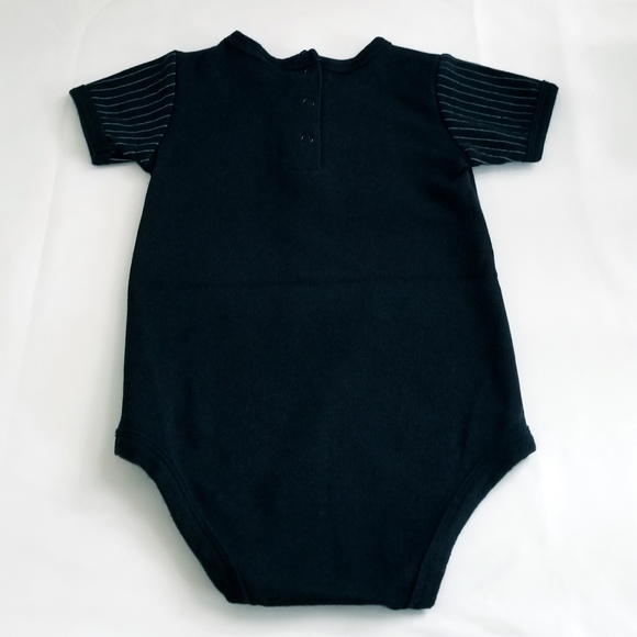 3/$25 Baby Essentials Boy's Suit/Neck Tie Print Onesie Bodysuit Size 9 Months - Picture 6 of 9